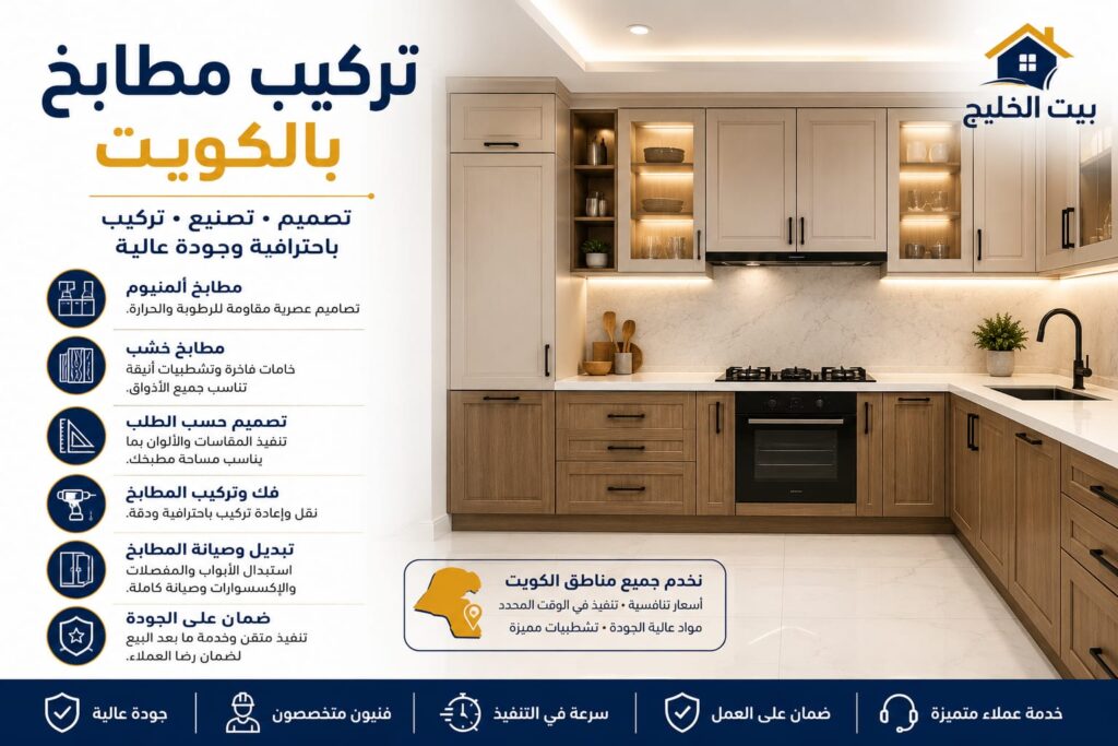 تركيب مطابخ الكويت من بيت الخليج مع فني تركيب مطابخ محترف لجميع المناطق