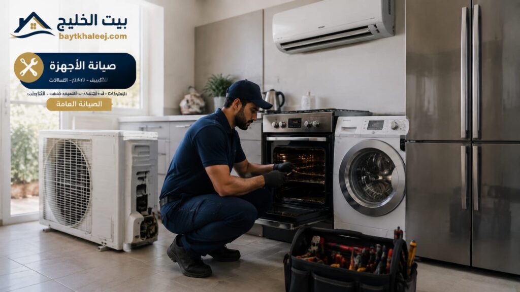 بيت الخليج تقدم خدمات صيانة شاملة في الكويت للثلاجات والغسالات والتكييفات والطبخات والأفران على يد فنيين متخصصين